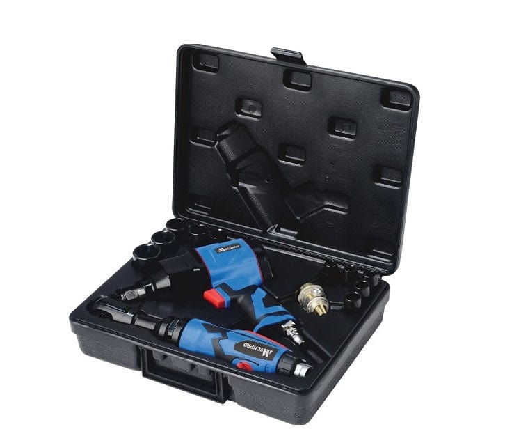 Local Kiwi Deals Mechpro Blue Air Ratchet & Impact Wrench Kit 16pc - MPBATK18