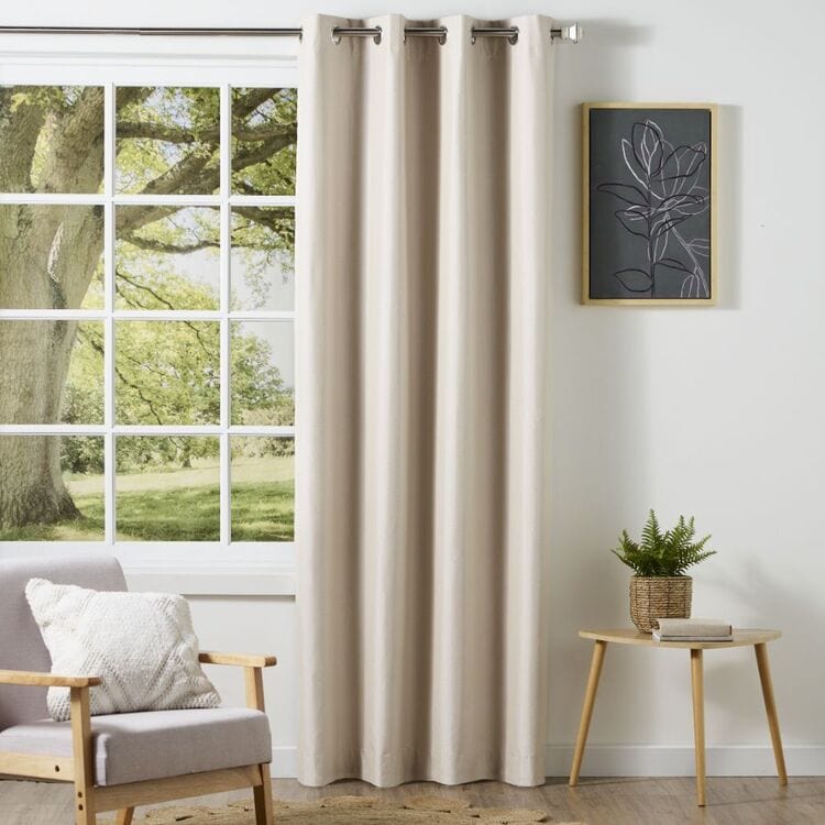 Local Kiwi Deals Mix Items Silver Brampton House Monte Carlo Single Blockout Eyelet Curtain Charcoal or Silver 135 x 223 cm