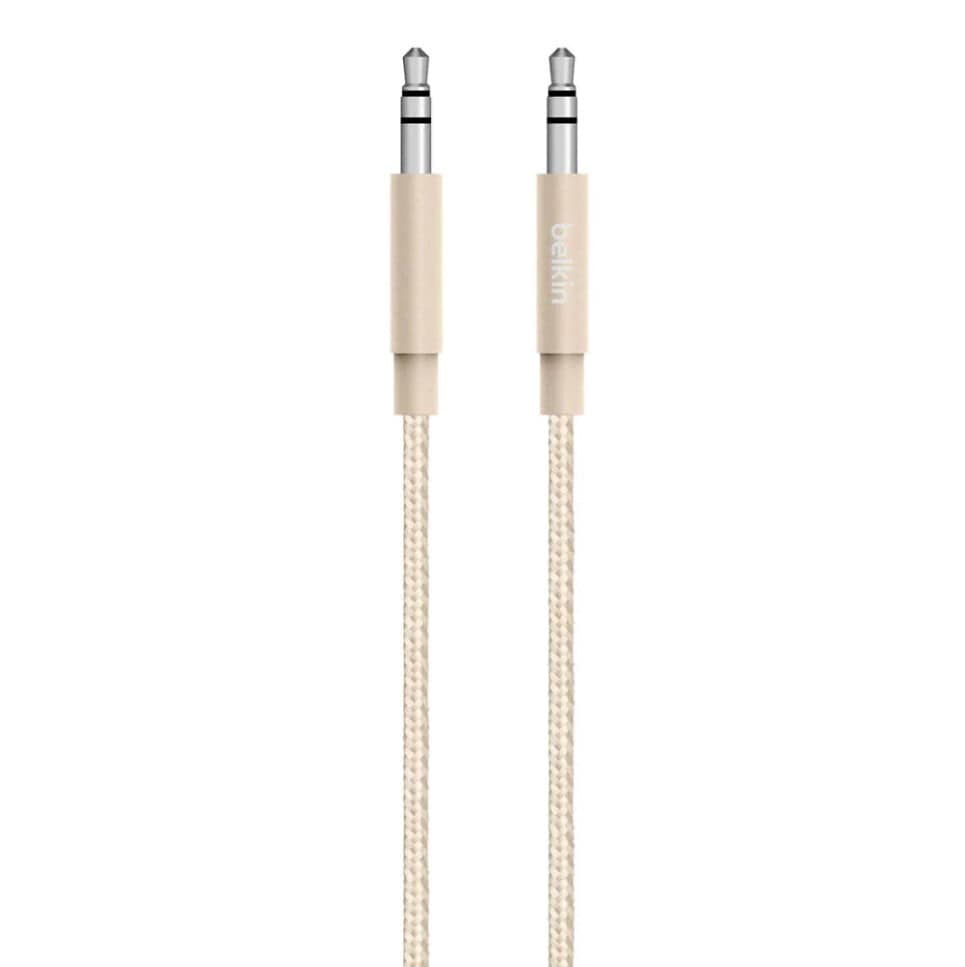 Local Kiwi Deals Music and Instruments Belkin MIXIT Metallic AUX Cable WHITE/GOLD/ROSE GOLD