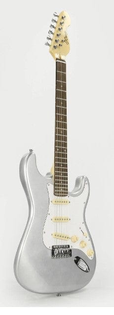 Local Kiwi Deals Music and Instruments SILVER ELECTRIC GUITAR (SUNBURST, RED, BLACK, BLUE, SILVER)