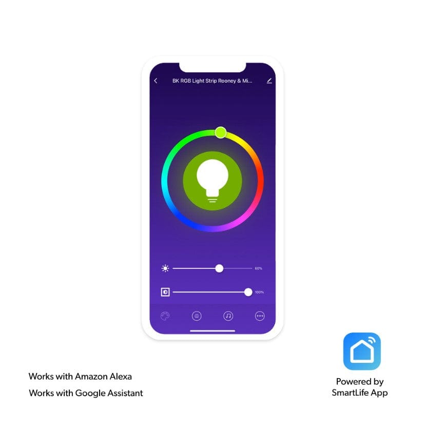 Local Kiwi Deals Nanohome Colour / Warm & Cool C37 5W E14 Smart Light Bulb (10 PACK)