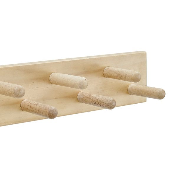 Local Kiwi Deals NATURAL Fraser Country: Pine 9 Hook Rack - 550 x 100mm