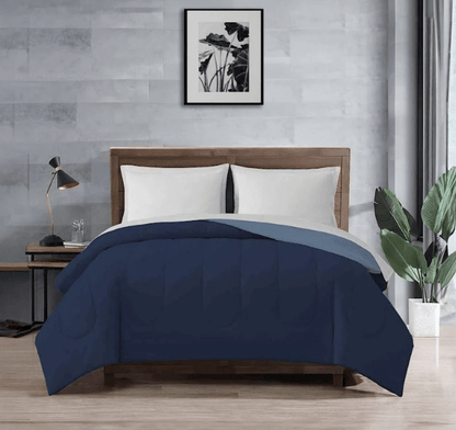Local Kiwi Deals Navy/Denim - SG/KSG Galaxy Plain Dyed Reversible Comforter Assorted