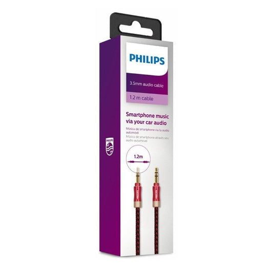 Local Kiwi Deals PHILIPS Audio AUX cable 3.5mm male to 3.5mm male 1.2m SWA6234B