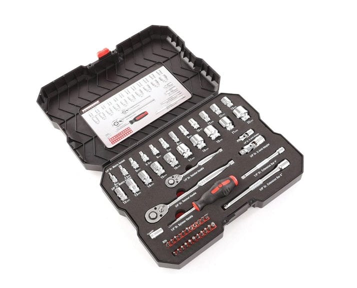 Local Kiwi Deals POWERBUILT 1/4″ Dr, 3/8″ Dr 53pc Metric Socket Set - KBT2810