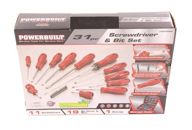 Local Kiwi Deals POWERBUILT 31 Piece Screwdriver Set - WST6068