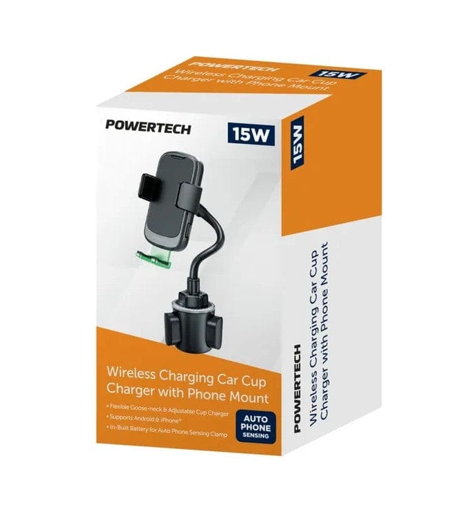 Local Kiwi Deals Powertech 15W Wireless Cup Charger with Phone Mount HS9064