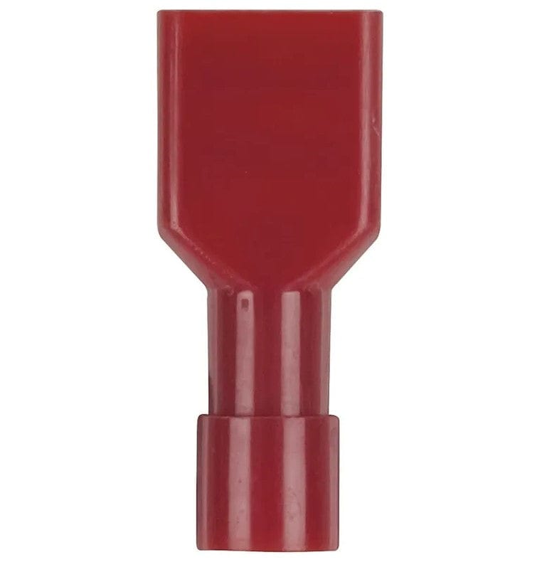 Local Kiwi Deals Powertech Fully Insulated Female Spade - Red - Pack of 8 PT4525