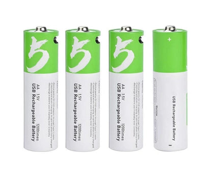 Local Kiwi Deals Rechargeable Lithium-Ion AA Batteries (4 Pack) 2400mAh 1.5V USB-C