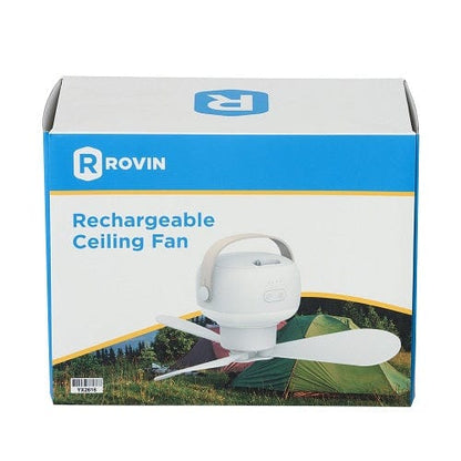 Local Kiwi Deals ROVIN Rechargeable Ceiling Fan 265MM Diameter
