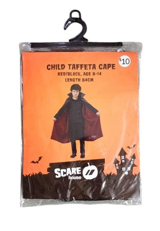 Local Kiwi Deals Scare House Child Taffeta Cape Black 84cm Age 8-14