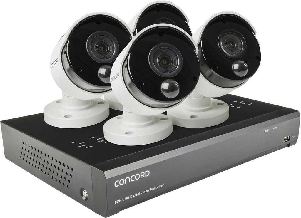 Local Kiwi Deals Security, Locks and Alarms CONCORD 8 Channel 4K DVR Package - 4x4K Cameras