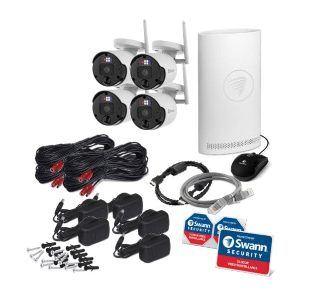 Local Kiwi Deals Security, Locks and Alarms Swann 4 Channel Wireless WIFI NVR Package 4x1080p Wireless Cameras