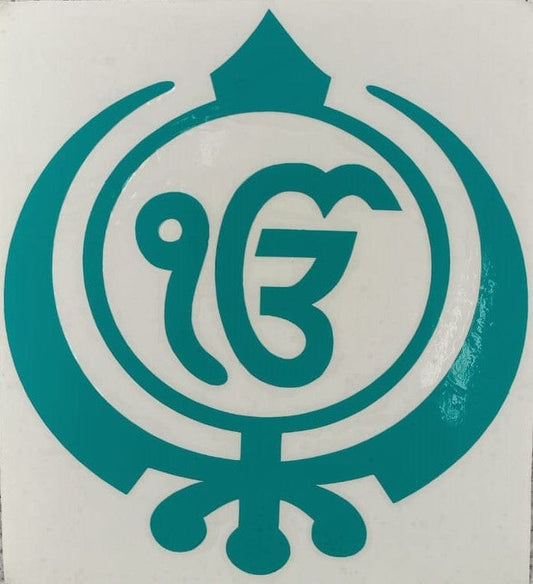 Local Kiwi Deals Sikh Religious Symbol Logo Stickers Khanda Ek Onkar