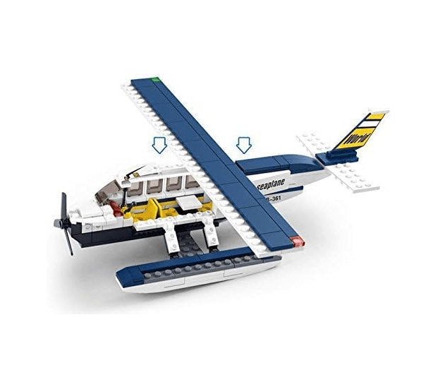 Local Kiwi Deals Sluban Aviation Seaplane Building Block-214PCS M38-B0361