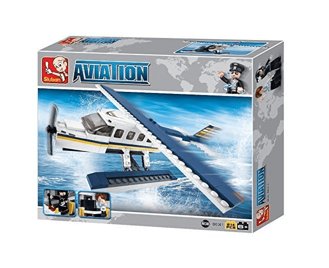Local Kiwi Deals Sluban Aviation Seaplane Building Block-214PCS M38-B0361