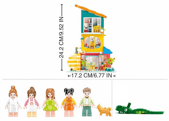Local Kiwi Deals Sluban – Girls Dream – Jenga House – 571pcs M38-B1090