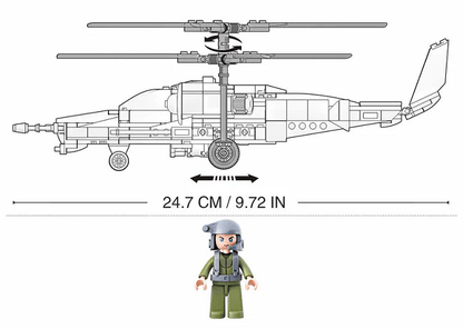 Local Kiwi Deals SLUBAN MODEL BRICKS KA-50 BLACK SHARK HELICOPTER 330 PCS M38-B0752