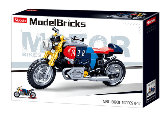 Local Kiwi Deals Sluban Modelbricks Cafe Racer Motorcycle 197pcs M38-B0958