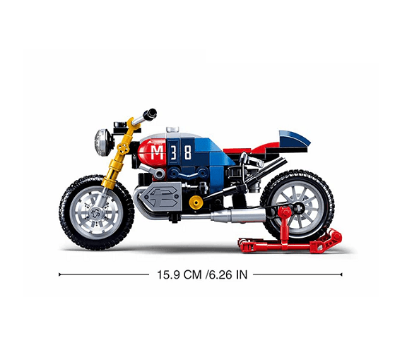 Local Kiwi Deals Sluban Modelbricks Cafe Racer Motorcycle 197pcs M38-B0958