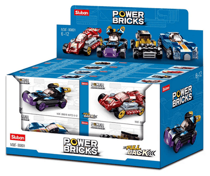 Local Kiwi Deals Sluban Power bricks Pull Back Car M38-B0801 (ASSORTED)