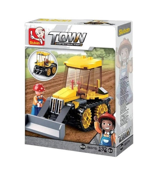 Local Kiwi Deals Sluban Town Construction Small Bulldozer 132 Pieces M38-B0377D