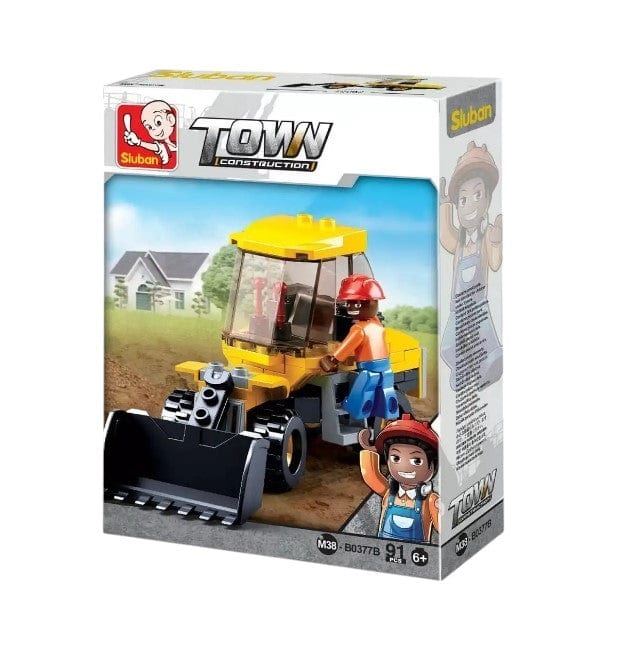 Local Kiwi Deals Sluban Town Construction Small Wheel Loader 91 Pieces M38-B0377B