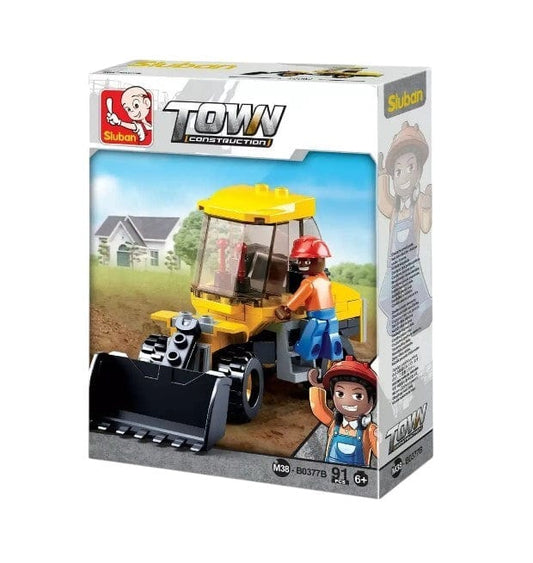 Local Kiwi Deals Sluban Town Construction Small Wheel Loader 91 Pieces M38-B0377B