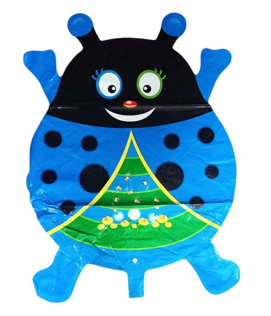 Local Kiwi Deals Smiling Ladybug Foil Balloon Blue/Black 60 x 45cm - 5pk