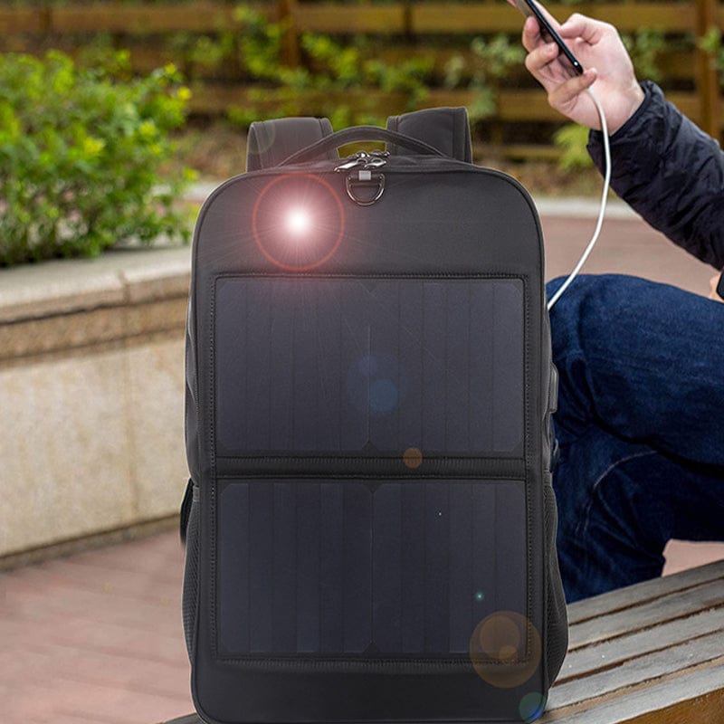 Local Kiwi Deals SOLAR PANEL Outdoor Solar Charging Backpack - Black