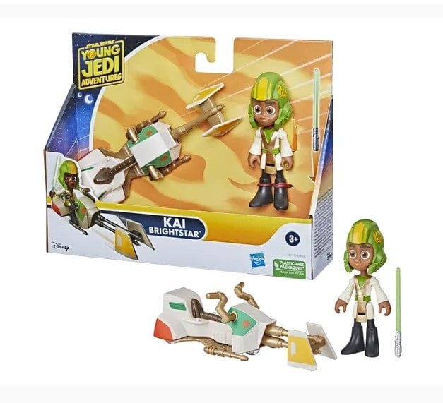 Local Kiwi Deals Speeder Bike Kai Star Wars - Young Jedi Adventures Vehicle & Figure Playset