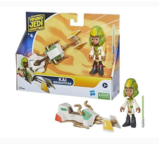 Local Kiwi Deals Speeder Bike Kai Star Wars - Young Jedi Adventures Vehicle & Figure Playset