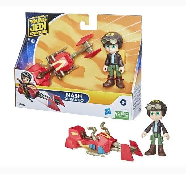 Local Kiwi Deals Speeder Bike Nash Star Wars - Young Jedi Adventures Vehicle & Figure Playset