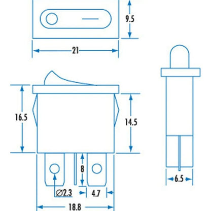 Local Kiwi Deals SPST Ultra Mini Rocker Switch SK0975