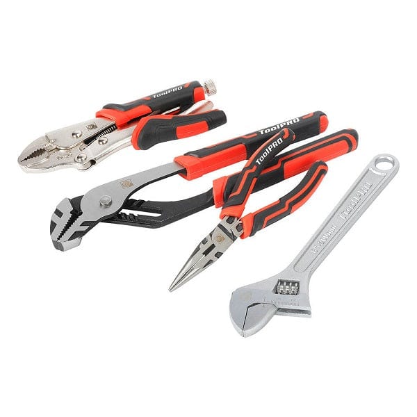 Local Kiwi Deals ToolPRO Plier & Adjustable Wrench Set 4 Piece