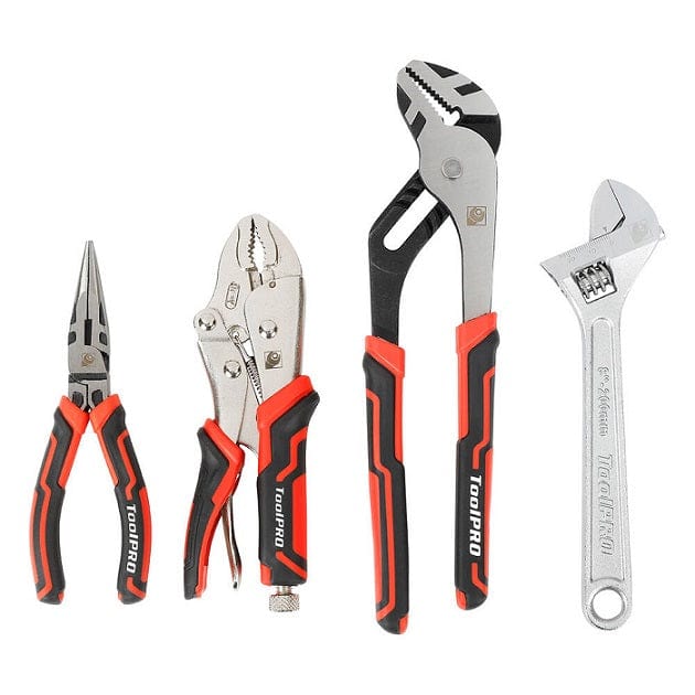 Local Kiwi Deals ToolPRO Plier & Adjustable Wrench Set 4 Piece