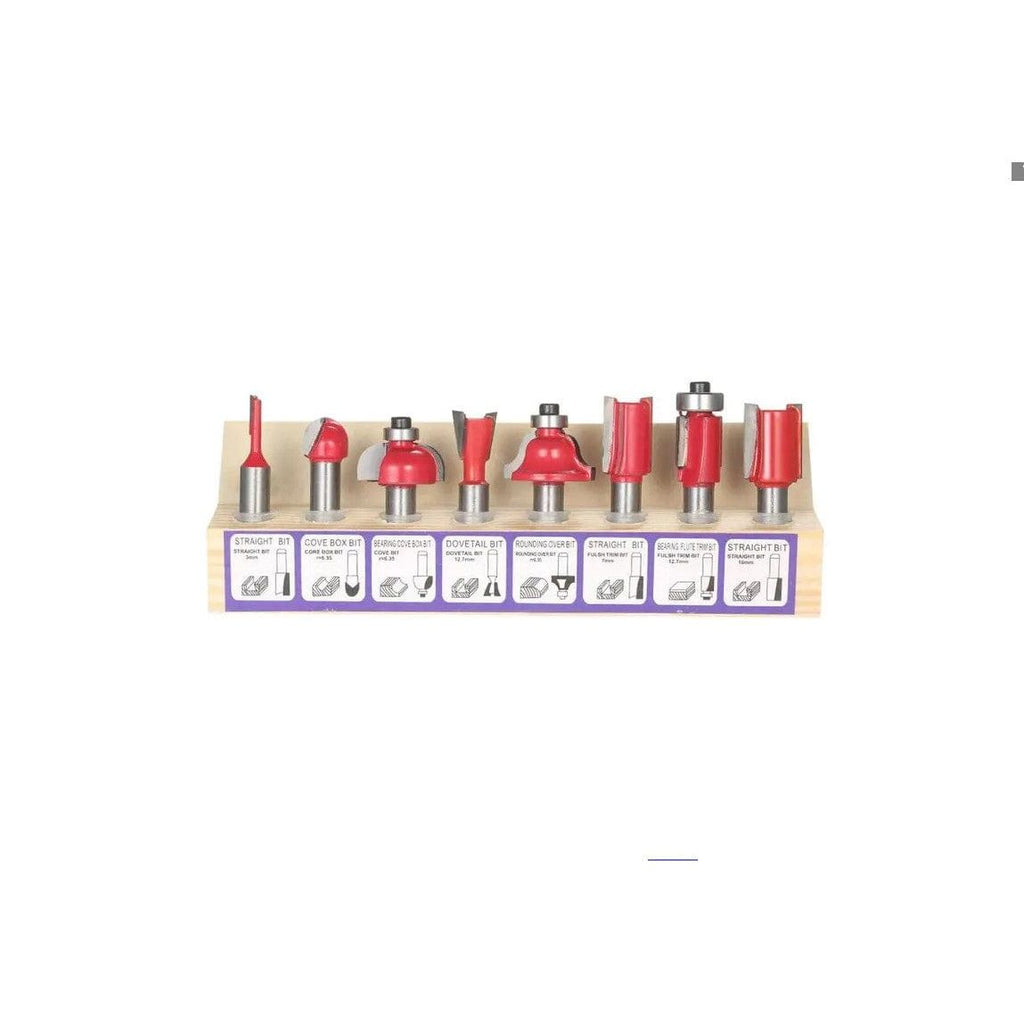 Local Kiwi Deals Tools 15pcs 1/4"(6.35MM) Carbide Shank Wood Router Set