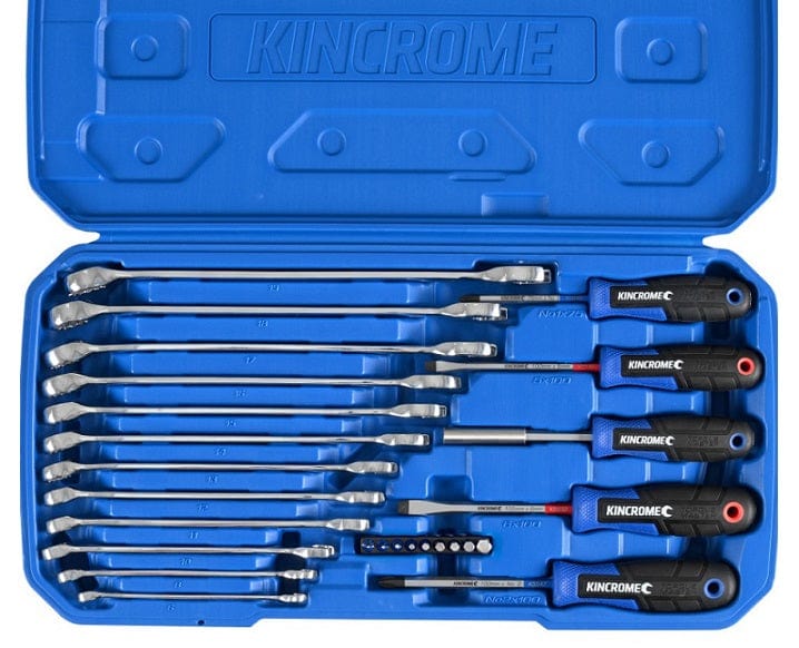 Local Kiwi Deals Tools Kincrome Spanner & Screwdriver Set Metric 26 Piece