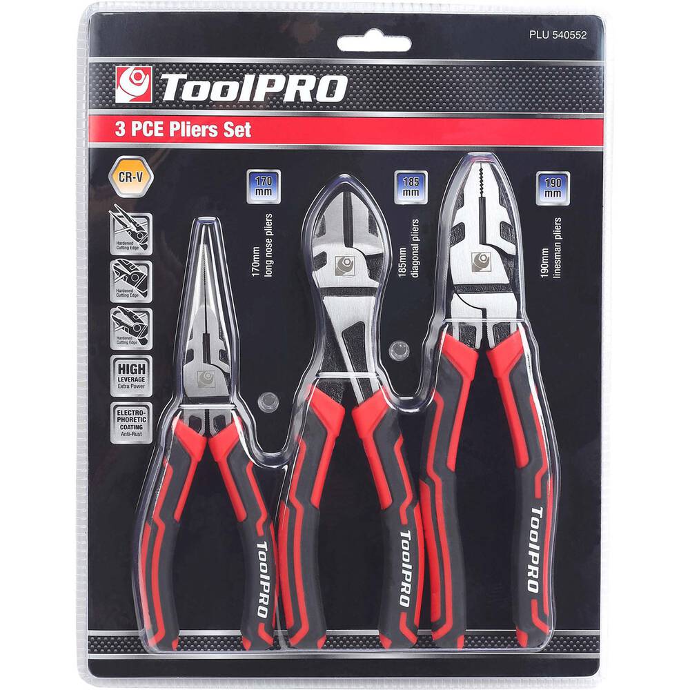 Local Kiwi Deals Tools ToolPRO Plier Set 3 Piece