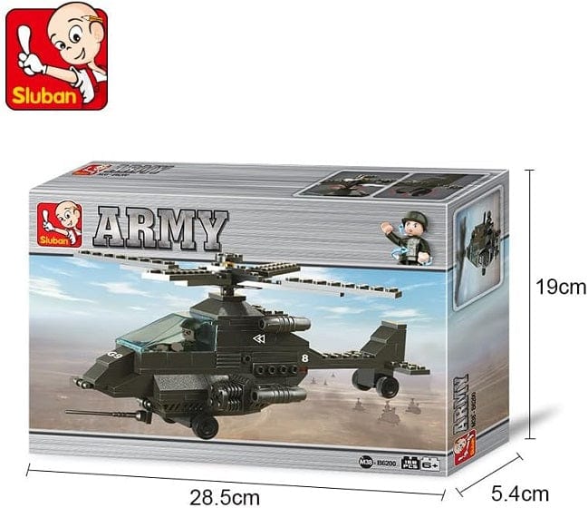 Local Kiwi Deals Toys & Games Sluban Army Helicopter Bricks M38-B6200 158pcs