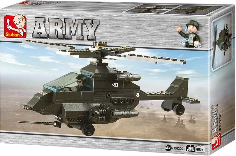 Local Kiwi Deals Toys & Games Sluban Army Helicopter Bricks M38-B6200 158pcs