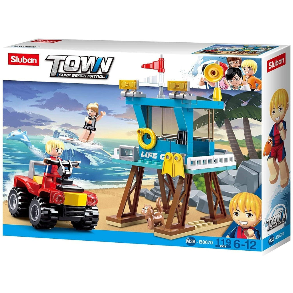 Local Kiwi Deals Toys & Games Sluban Surf Beach Patrol Rescue Life Guard Tower M38-B0670 119pcs