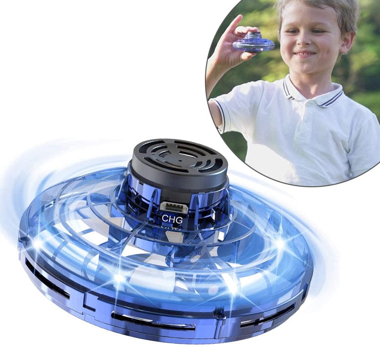 Local Kiwi Deals Toys Rotary Rechargeable Flying Gyroscope USB Toy (BLUE,RED,GREY)