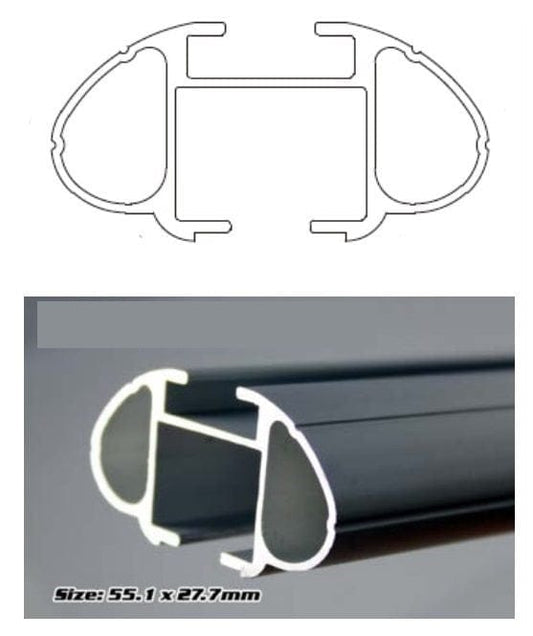 Local Kiwi Deals Universal Aluminum Roof Rack Cross Bar 130cm - 2pk Without Brackets
