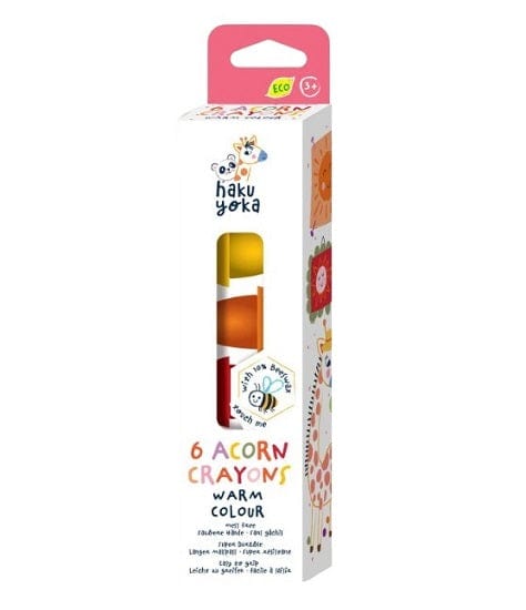 Local Kiwi Deals WARM Haku Yoka: Acorn Crayons (6-Pack)