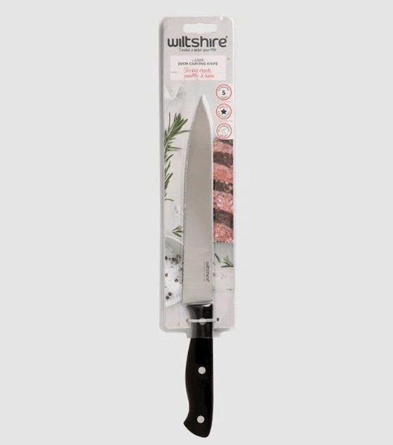 Local Kiwi Deals Wiltshire Laser Triple Rivet Carving Knife 20cm