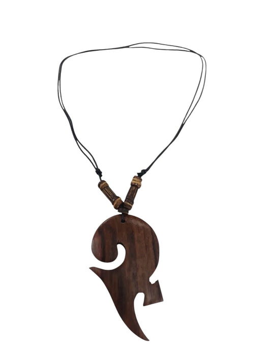 Local Kiwi Deals Wooden Carved Māori-Style Pendant Necklace Guardian