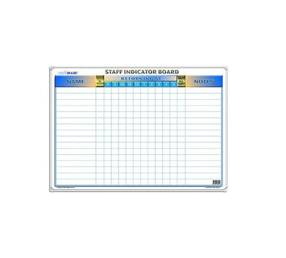 Local Kiwi Deals Writeraze Magnetic Perpetual Staff Indicator Board A2 Laminated