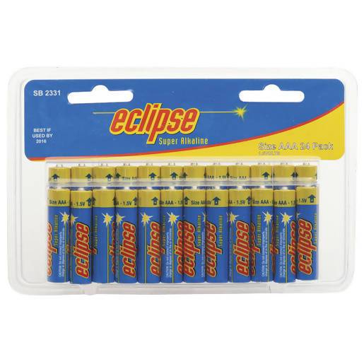 AAA Eclipse Alkaline Battery Bulk Pack - Pack of 24 - Local Kiwi Deals