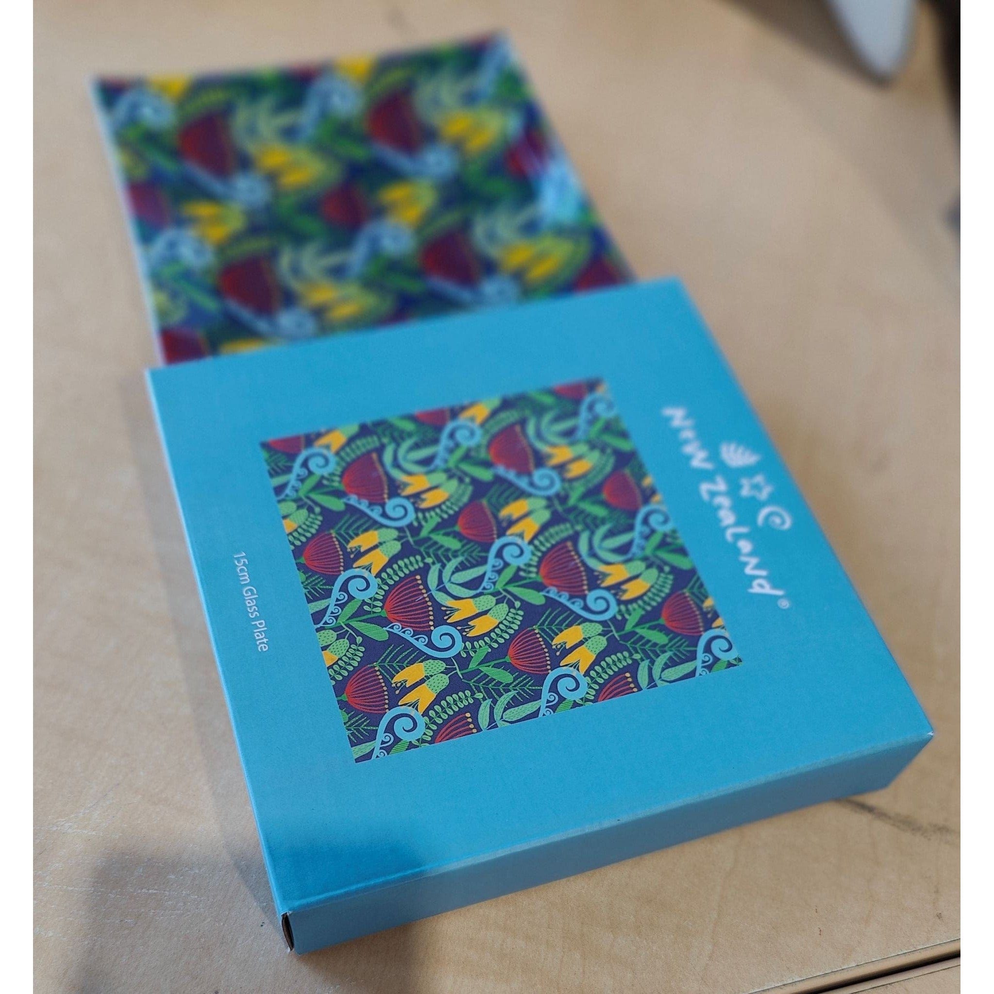 Home Decor New Zealand Floral Design 15cm Glass Plate (in Gift Pack